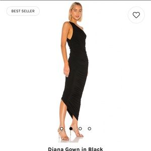 Norma Kamali Black Diana Gown